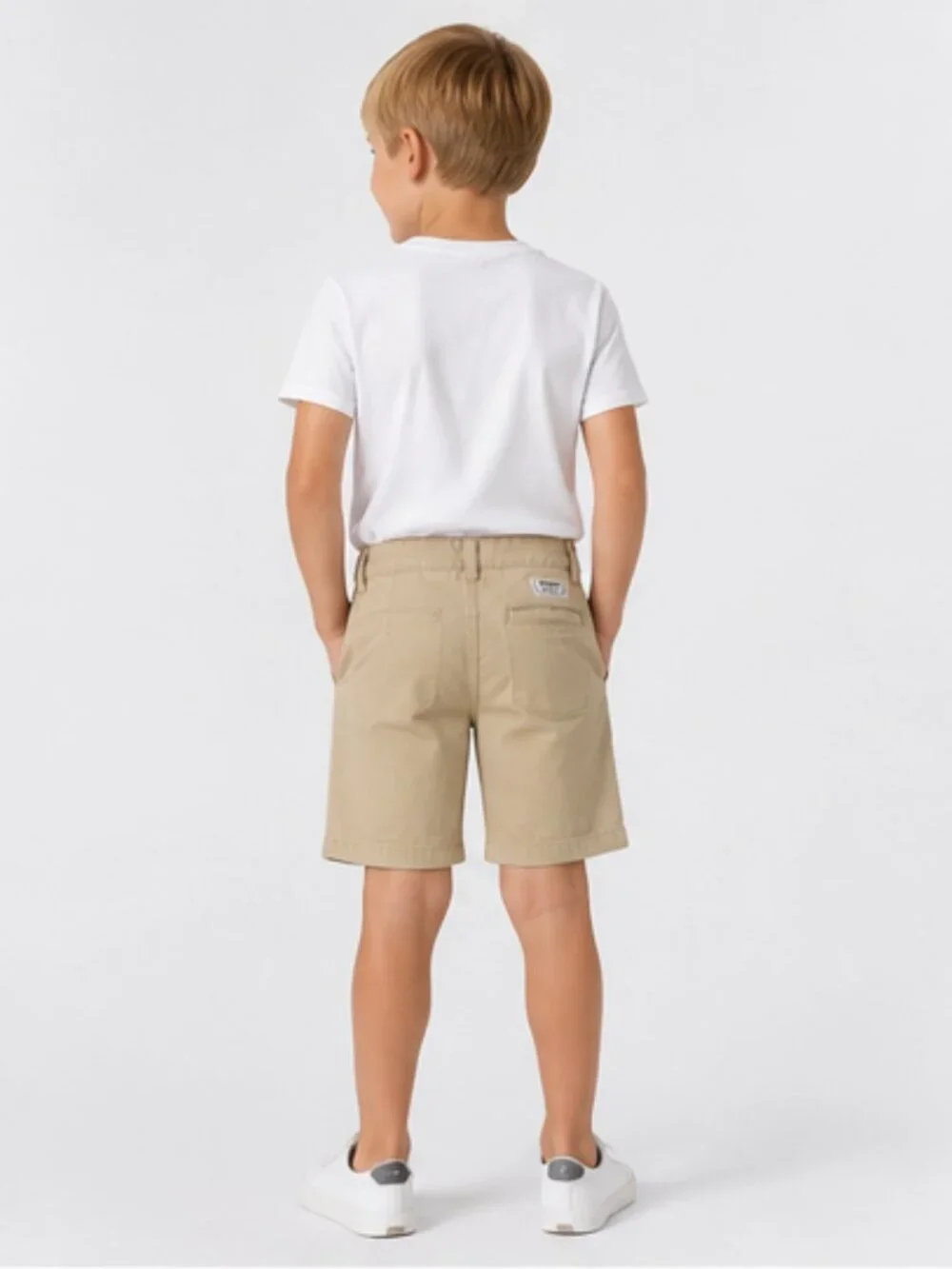 OshKosh - Boys Size 8 Khaki Shorts Adjustable Waist Casual Chino